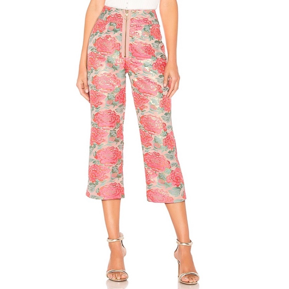 For Love and Lemons Brocade Jackpot Pants Cropped
